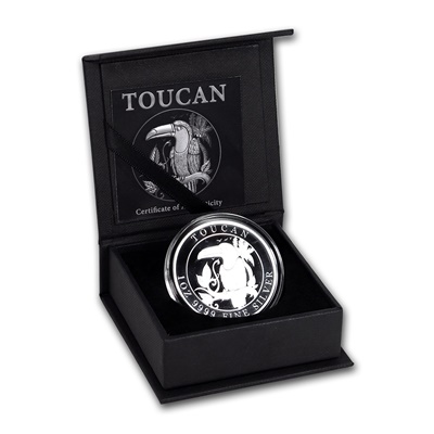 2018 Niue 1oz Silver Proof $1 NZD - TOUCAN - Click Image to Close
